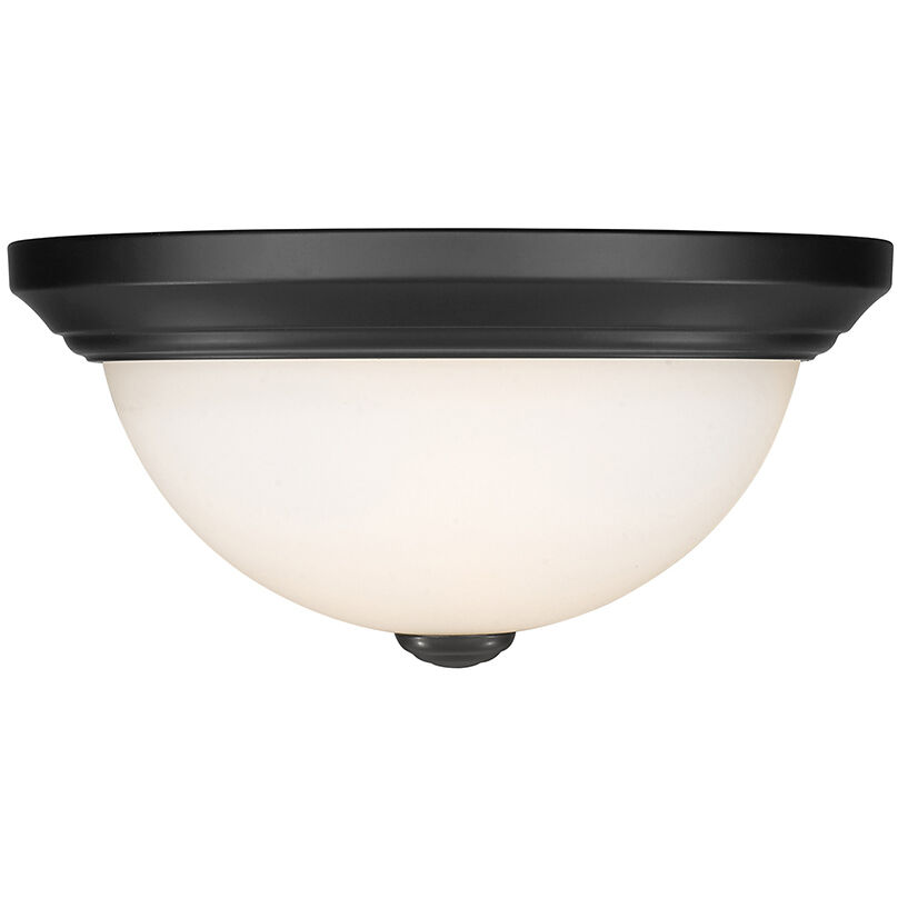 Kipson 2 Light 11 inch Matte Black Flush Mount Ceiling Light